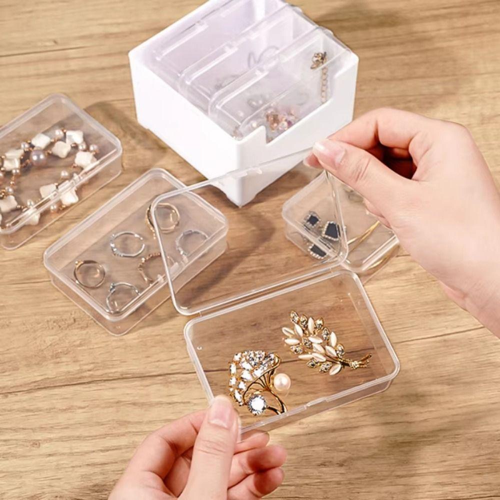 Clear Data Cable Storage Box Durable Desktop Cable Organizer  Desktop Organization