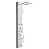 VEVOR Shower Panel Tower System with Rainfall Shower Head, LED, 49 in Brushed Stainless Steel Shower Column, 4-Function Faucet
