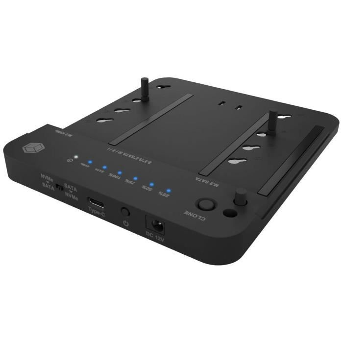 ICY BOX IB-2915MSCL-C31 USB-C® USB 3.2 (Gen 2) M.2 PCIe NVMe, M.2 SATA, SATA I, SATA II, SATA III Station de copiage po