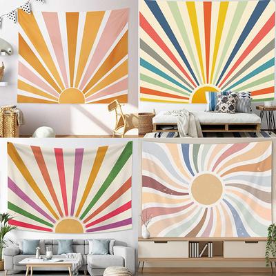 Vintage Sonne Wandteppich Büro Wohnzimmer Dekoration Zuhause Wandteppich