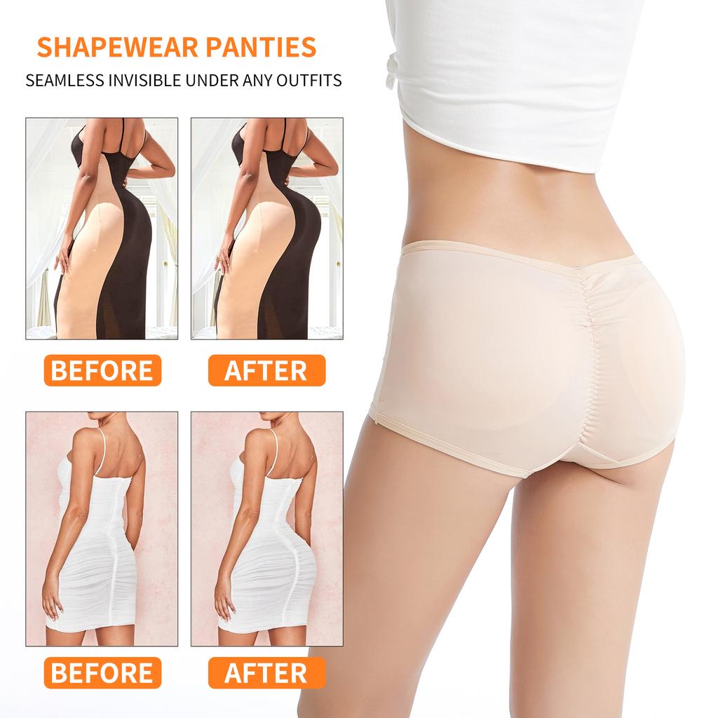 Dámské kalhotky na zvednutí zadečku Shapewear Kalhotky s vycpávkovým zadečkem Kalhotky na zpevnění boků Spodní prádlo na tvarování postavy Kalhotky na tvarování těla