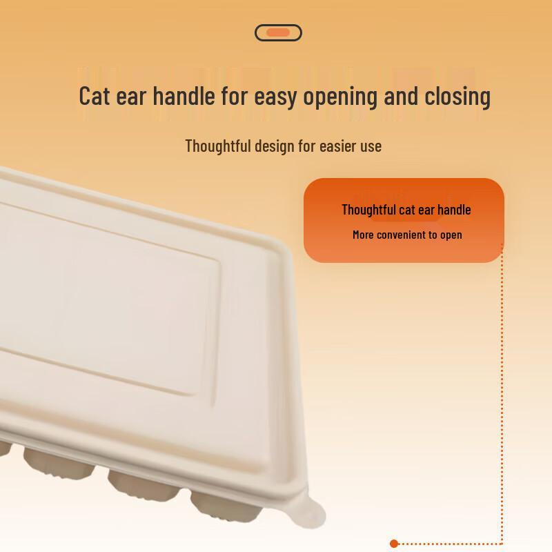 Biodegradable 18-Compartment Food Containers