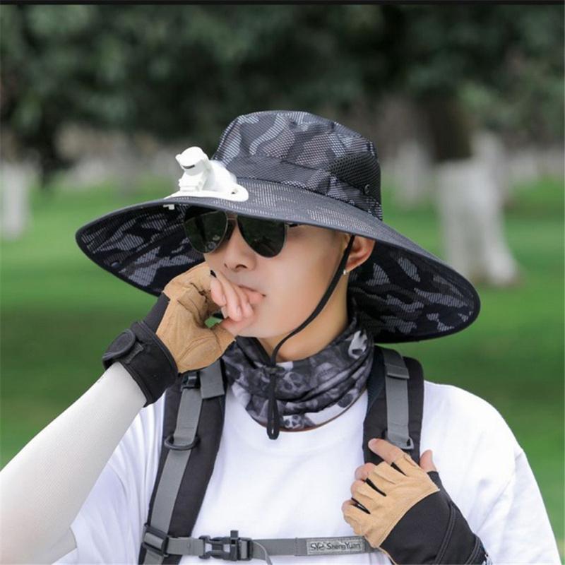 Wide Brim Sunscreen Hats With Fan Neck 