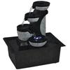 Indoor Fountain - vidaXL - LED - Polyresin - Grey - Electric