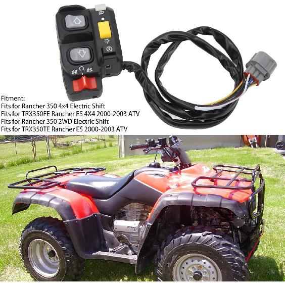 ATV Push Button Shifter Assy, Electric Shift Push Button Assembly ATV Shifter Assembly for Rancher 350 4x4 2WD Electric Shift 350FE Rancher ES