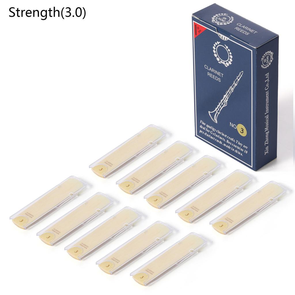 10 Clarinet Reeds Black Reeds Reed Hardness (1.0, 1.5, 2.0, 2.5, 3.0, 3.5)