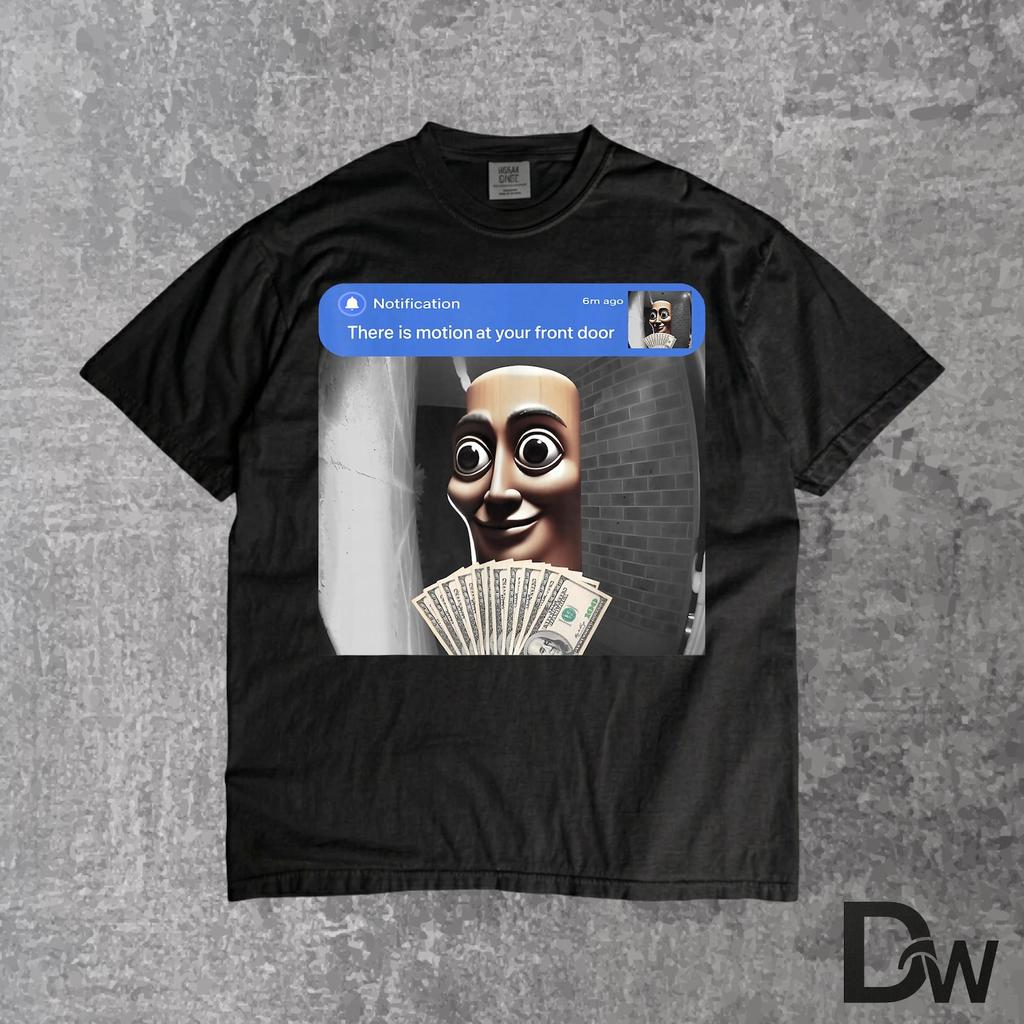 There Is Motion At Your Front Door Tung Tung Tung Sahur Shirt, Funny Viral Meme T Shirt, Weird Internet Humor Graphic Tee