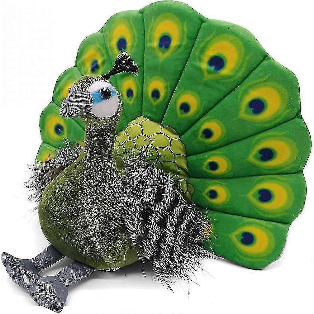 Plush Toys, Plush Peacock Stuffed Animals Plush Toys Children's Birthday Gift 13 Inches (green)