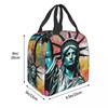 Statue Of Liberty Graffiti Insulated Lunch Bag for Women Office Cooler Thermal Food Box Tote Portable Lunch Boxes Container