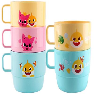 Izoum Pinkfong Baby Shark Handle Cup 5P Set, Mixed Colors, 1 Set, Popular Korean Parenting Items