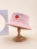 Cappello da pescatore estivo unisex carino per donna, ricamo a tinta unita, fragola, per esterni, miglior abbinamento per coppia, cappello da sole da pescatore, regalo per uomo