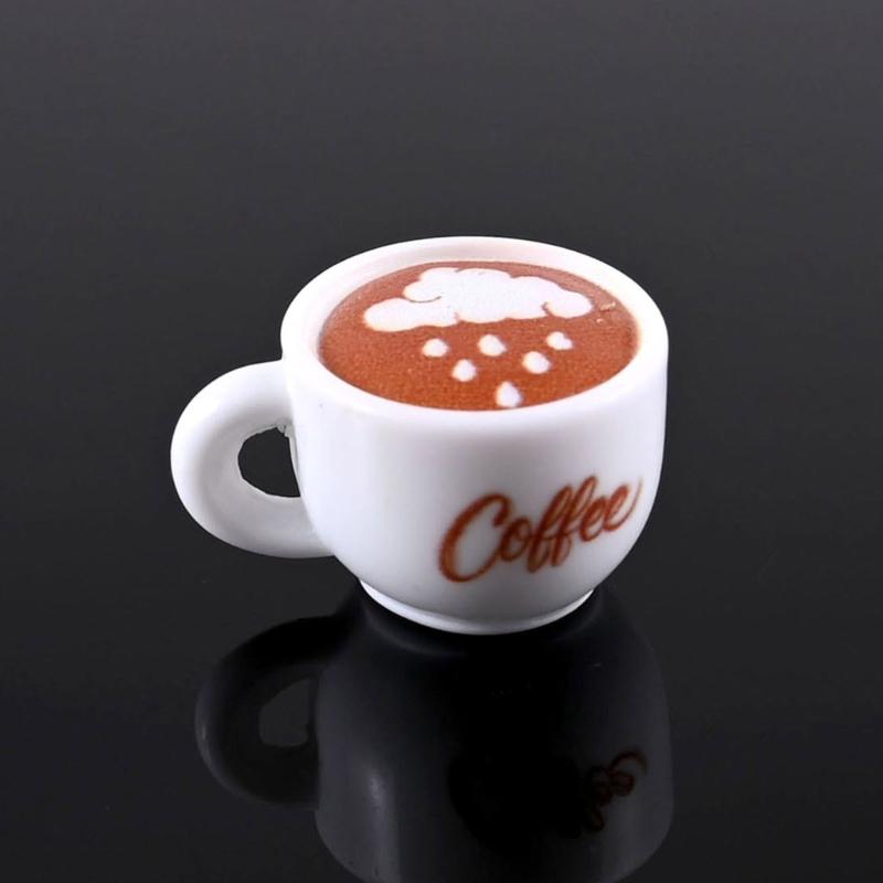 Elegant Resin Coffee Cup Set French Style Dollhouses Decors For Realistic Afternoon Coffee Cup Scene 36 Pieces
