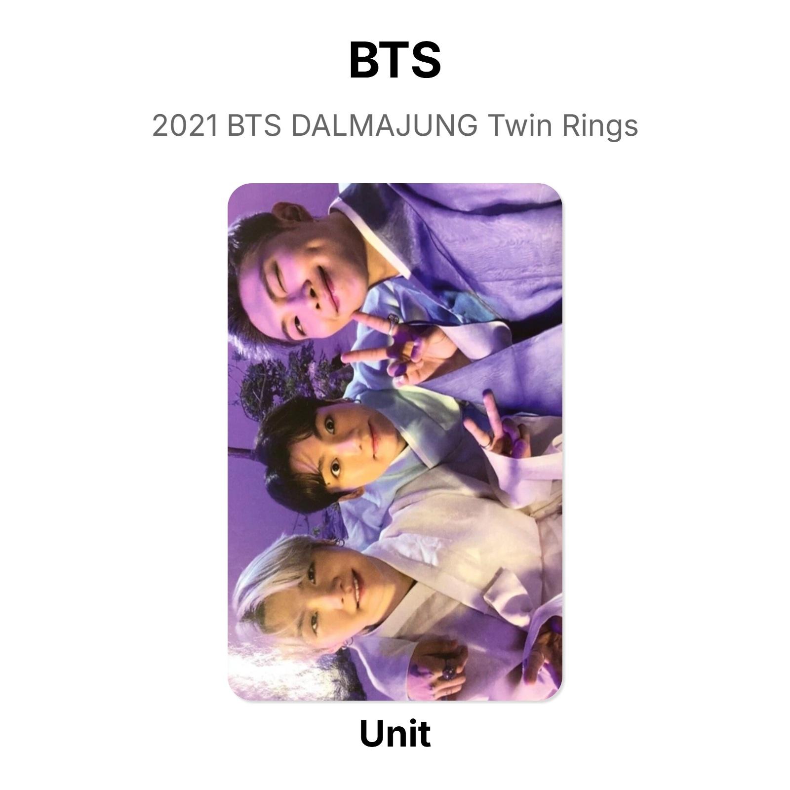 BTS 2021 BTS DALMAJUNG Twin Rings Official Photocard Unit
