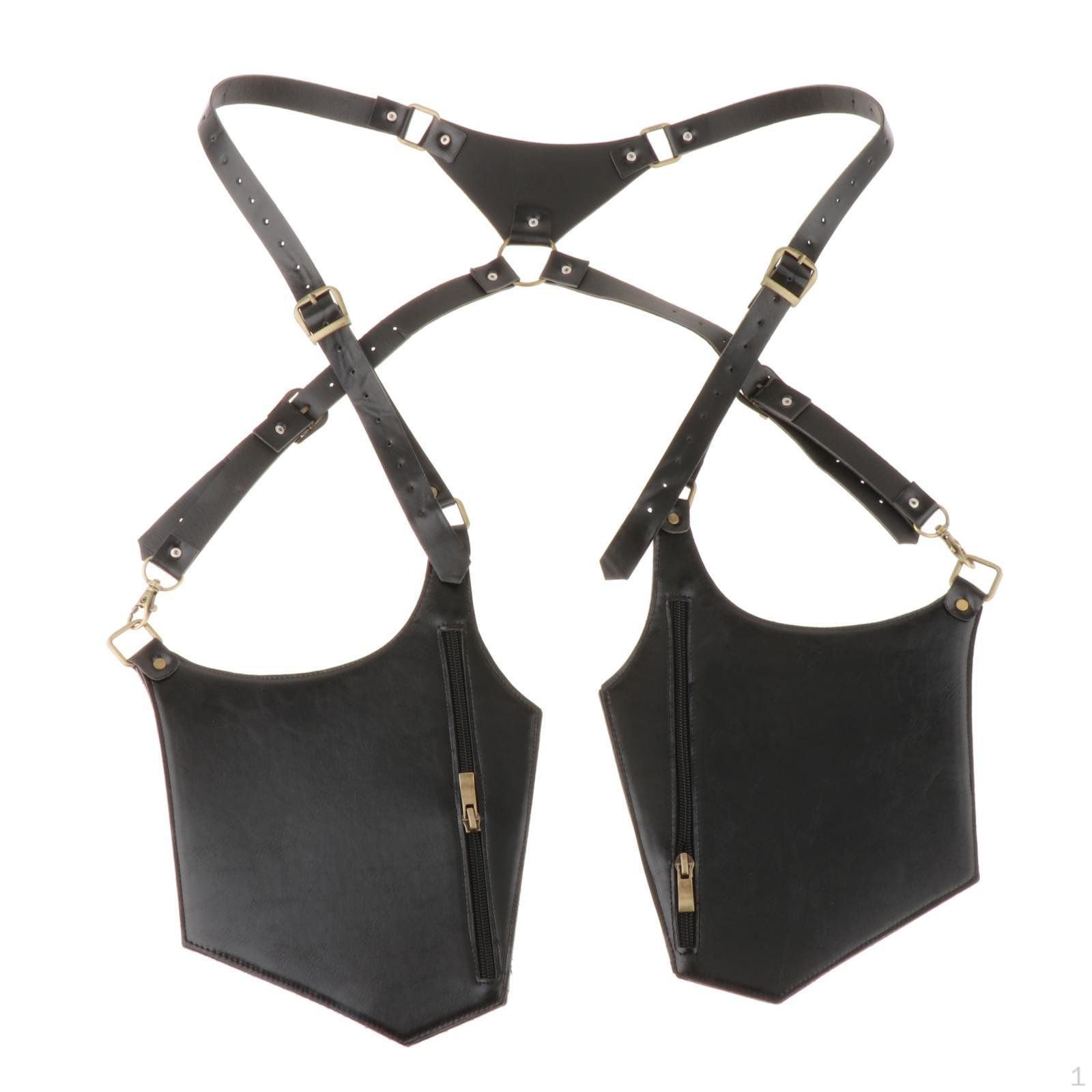 

Багатоцільовий ремінь під пахвами Гаманець Кишеня Гаманець Регульований подвійний футляр для зберігання на плечі Schwarz