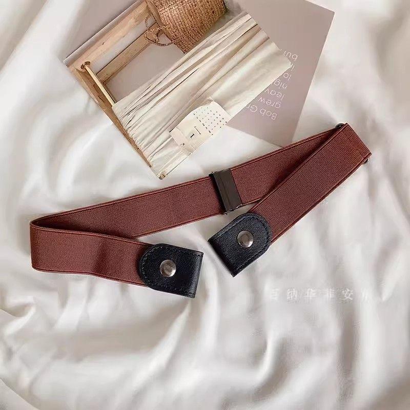 

Эластичная удобная поясная цепочка с потрясающими дизайнами роз и сердец, идеально подходящая для женщин в 2024 году BrownDual Edge Belt