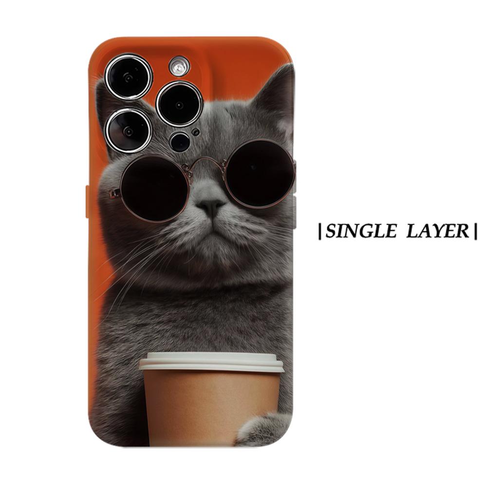 

Cool CatFor Magnetic Phone Case for IPhone 17 16 15 14 13 Pro Max Plus Single Double-layer Tough Case IPHONE17PROMAX