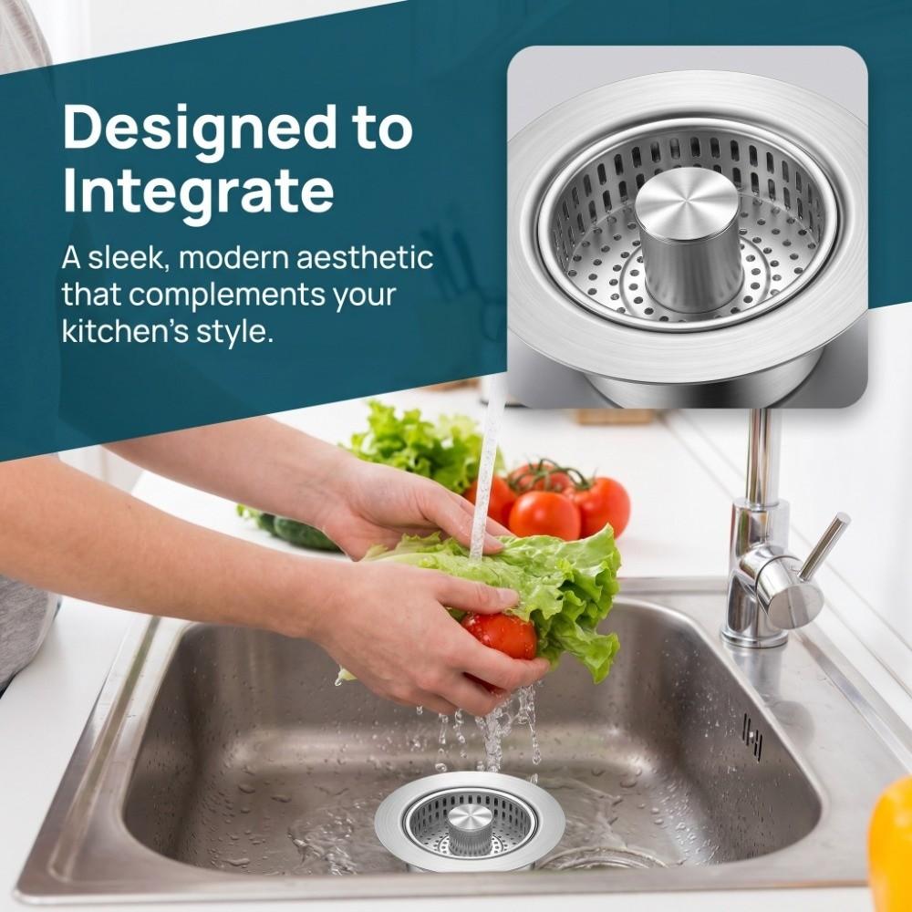 Stainless Steel Sink Stopper Rust-proof Sink Strainer Drain Basket  Bathroom Sink