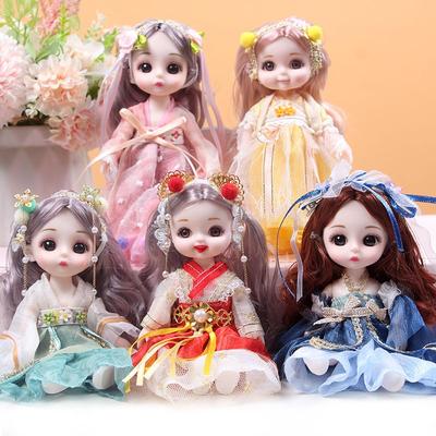 17cm Articulated Doll Set Girls Princess Dress-Up Toy Gift Collectible Figure