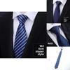 Men Kids Striped Pattern Tie With Zipper Closure For Formal Ceremonies
