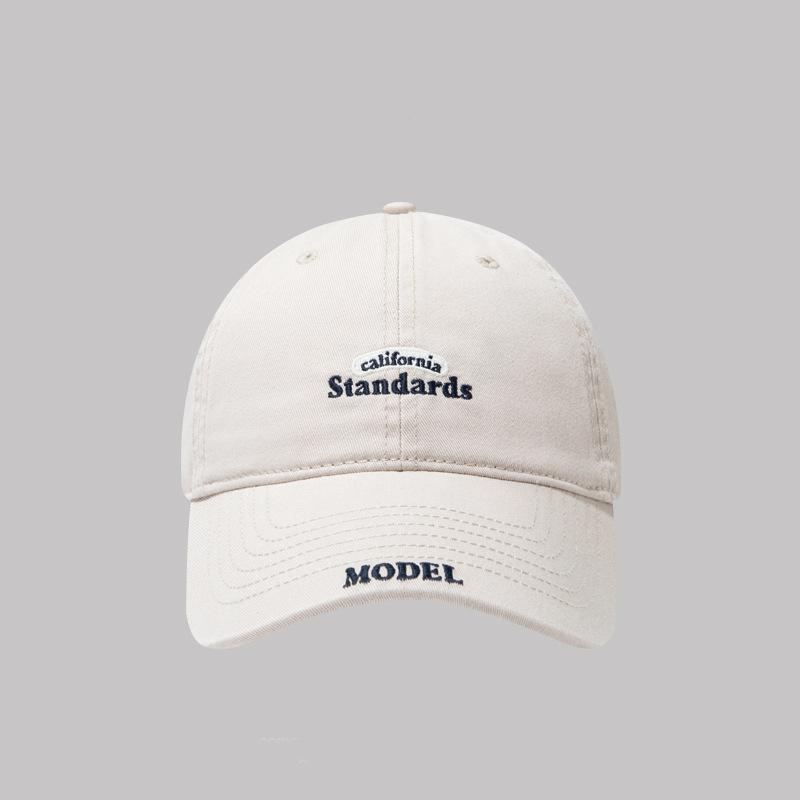 

High quality letter embroidered cotton baseball hat men s and women s simple and versatile big head circumference cap tide Adjustable