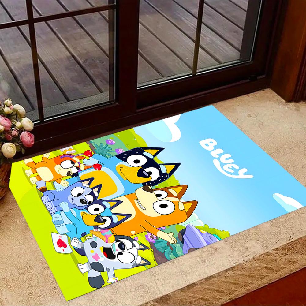 Bluey's Bus Adventure Floor Rug Office Rug Suitable for Outdoor Kitchen Bedrooms Decorate room Anti-slip Rug Decorate Offices