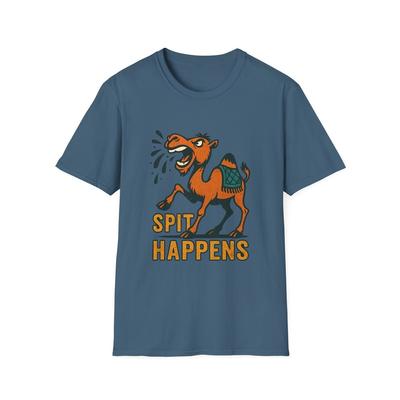Unisex Softstyle T-Shirt Retro Kamel Spuckend Lustiges Surreales Tier Design