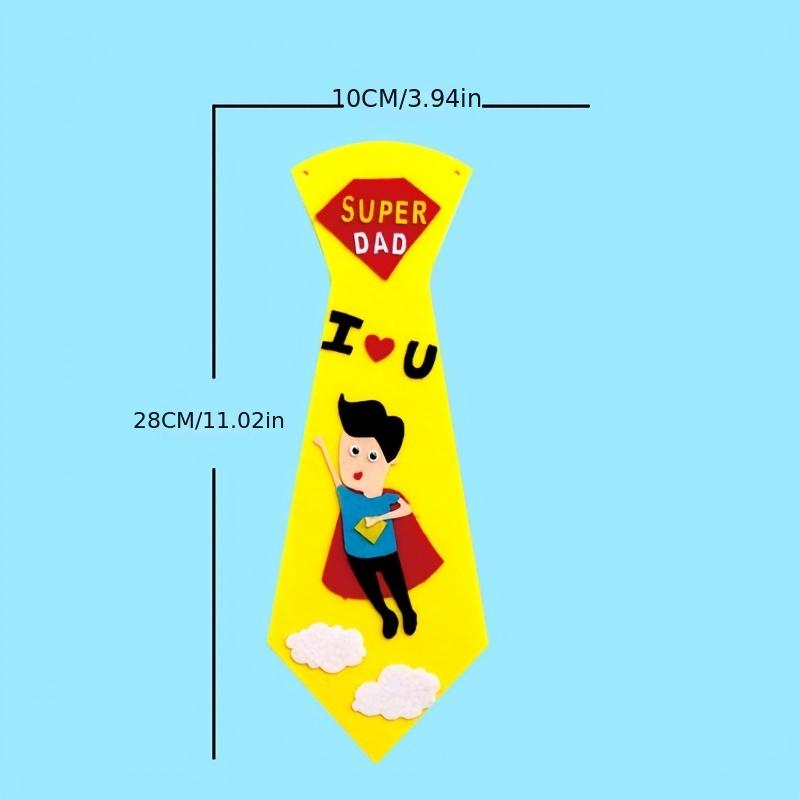 Children DO-IT-YOURSELF Ties Crafts Kindergarten Handmade Tie Educational Toys Fathers Day Birthday Gifts Non Woven Clothing