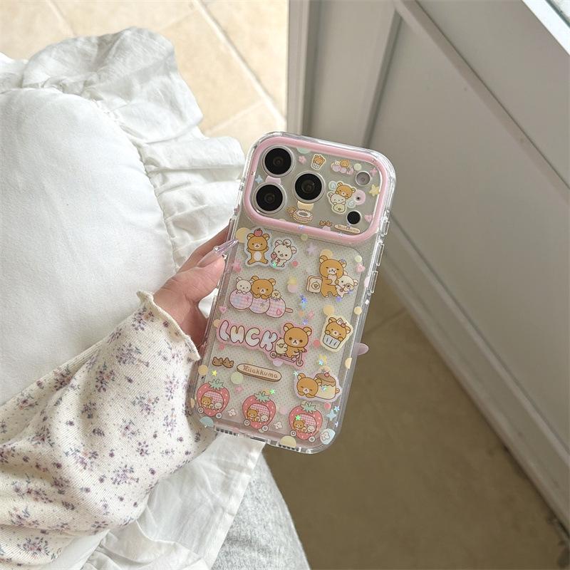 

Rilakkuma Polka Dot Chain Phone Case for iPhone 17/16 Pro Max/15. iPhone 15 Pro Max