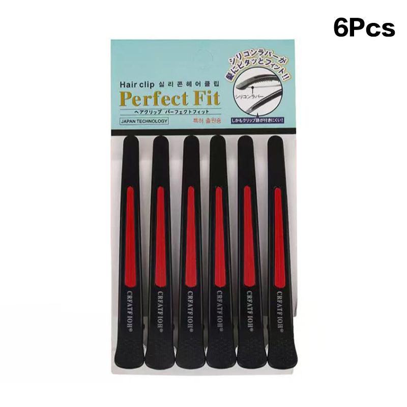 6Pcs Pro Seamless Alligator Clip Hair Clip Barbershop Haircutting Sectioning Hairpin Salon Household Beauty Styling Tools