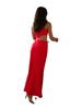 In Stock: Sexy Red Evening Dress - European & American Style, Solid Color, Summer Long Dress for Women