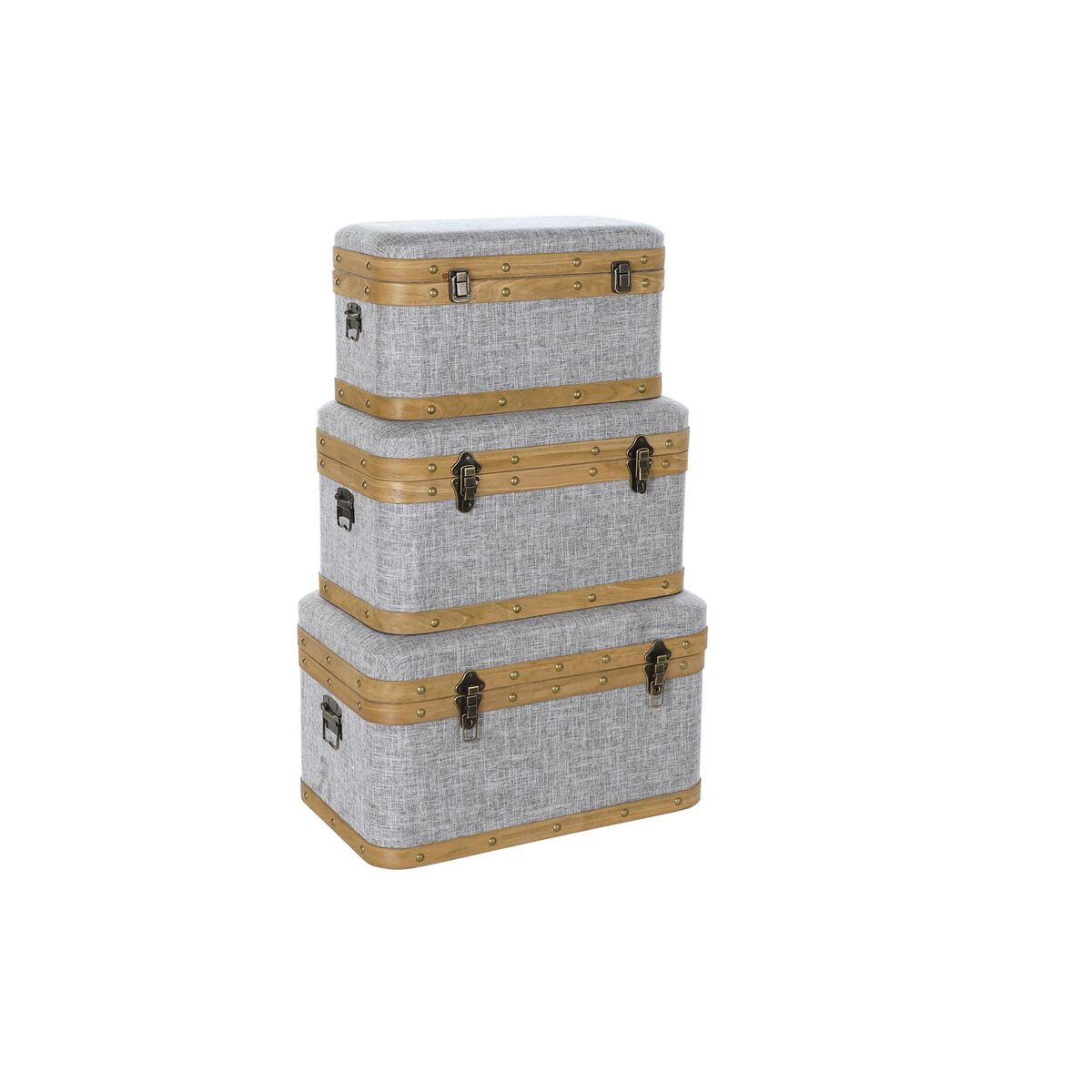 

Набор корзин DKD Home Decor 60 x 36 x 34 см Натуральное Серое Дерево