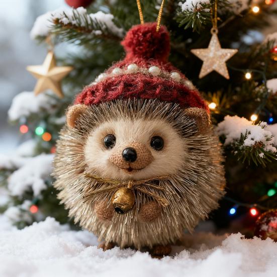 Ornements Gland Animaux de la Forêt Acrylique Pomme de Pin Animal Décoration d'Arbre de Noël Rustique sur le Thème de la Nature Décoration d'Intérieur pour les Amoureux des Animaux