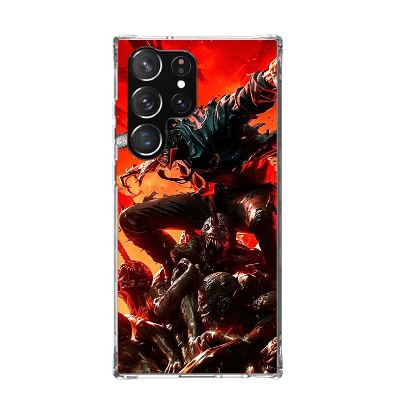 

C-Chainsaw Mans Denji Phone Case For Samsung Galaxy S26 Ultra S23 S24 S25 Edge S20 FE S21 S22 Plus Soft Print Shell Cover Fundas Samsung S21 Ultra