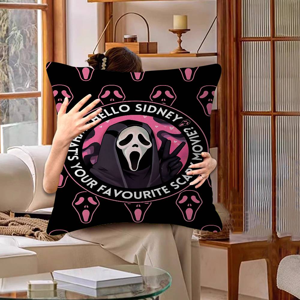 Horror Movie S-Screams Cushion Cover Pillowcase Upholstery Sofa Throw Pillow Home Decor Pillowcas