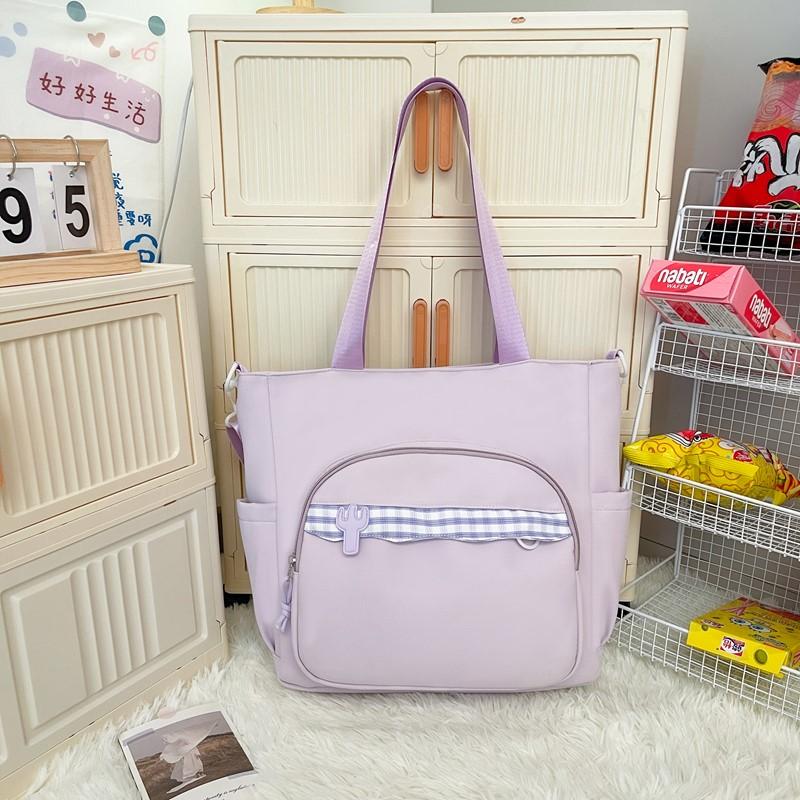 

Женская сумка через плечо, студенческая сумка на плечо большой вместимости фиолетовый