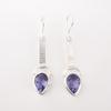 Iolite Gemstone 925 Sterling Silver Jewelry Handmade Earrings 2.3" Gift For Her EE-166-3