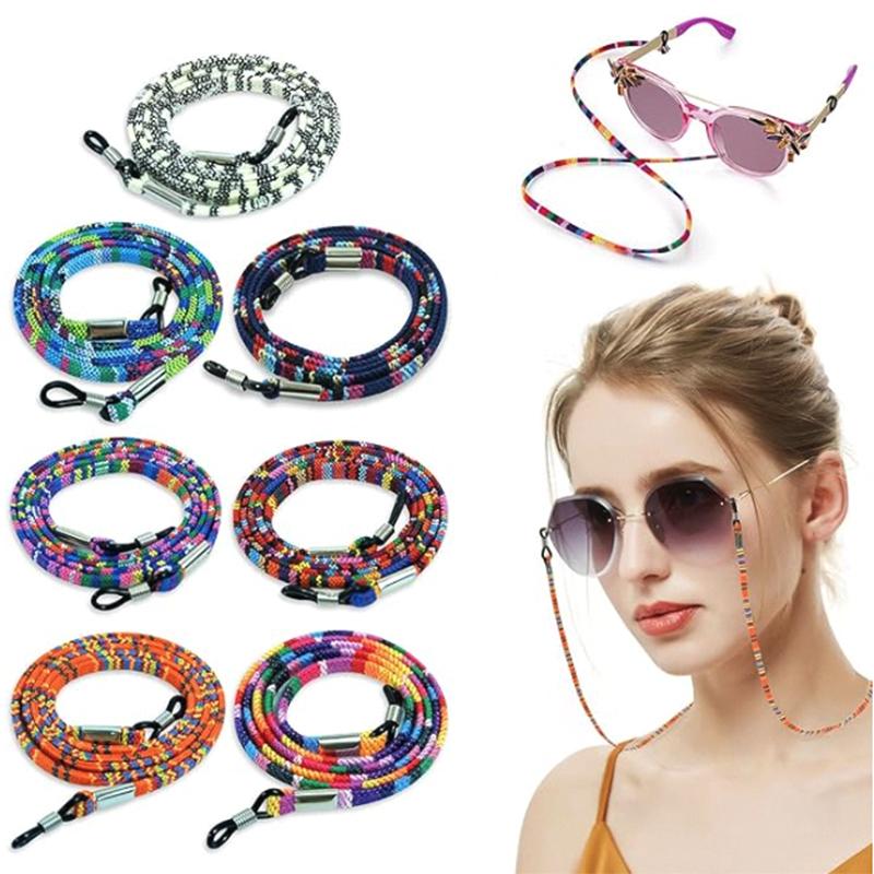 Y2K Baumwoll-Brillenband, Sonnenbrillenhalter, Kordel, rutschfeste Lesebrillenkette, Halsband, Brillenband