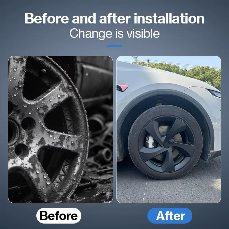 For Tesla Model Y Juniper 2025 HubCap 19 Inch Wheel Caps Auto Performance Replacement Hub Cap Full Rim Cover Accessories 4PCS