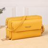 Neue große Kapazität Multifunktionale einfarbige kleine Umhängetasche Fashi Einfache horizontale Crossbody Handytasche für Damen