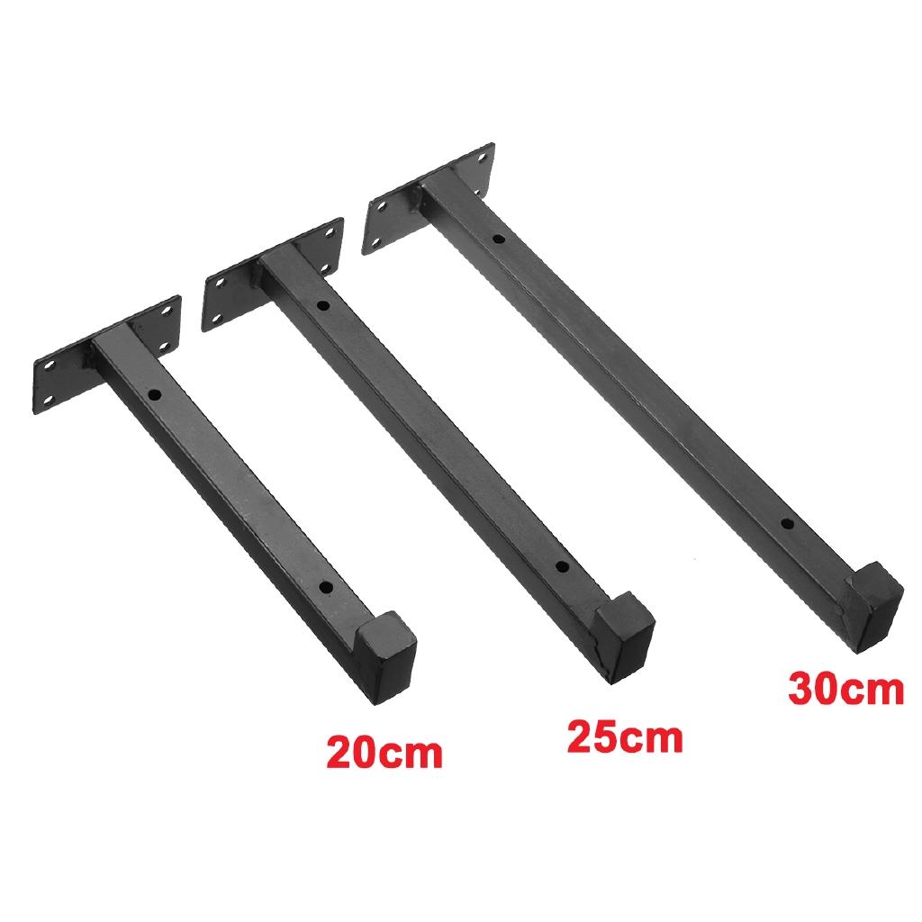 1 paire Support Mural 2x Étagère Robuste Planche d'Échafaudage Support Flottant Fer Industriel Support Table 20cm/25cm/30cm