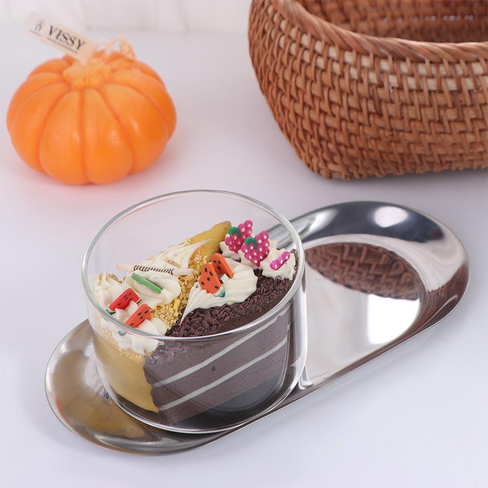 Transparente Servierschüsseln Glas Süßigkeitenschalen DIY Puddingbecher Milch