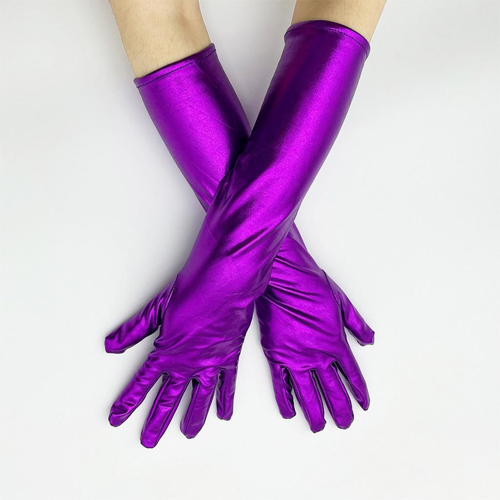 Stretch Leather Gloves for Halloween Party and Stage Performances