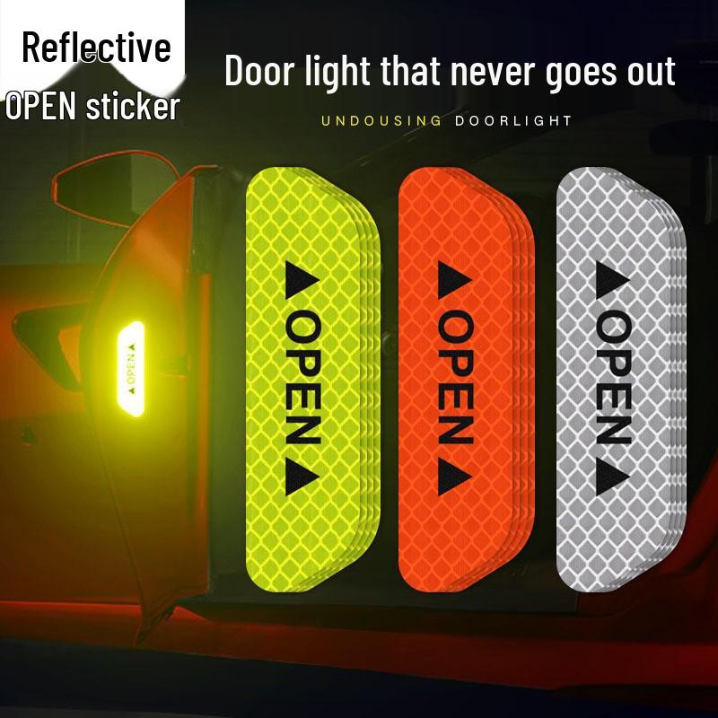 Creative Nighttime Reflective Strip for Car Doors - Safety, Anti-Collision, Anti-Scratch Warning Sticker