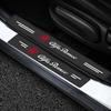 4Pc Car Door Plate Carbon Fiber Threshold Protector Sticker for Alfa Romeo Giulia Stelvio Giulietta Spider GT 4C 8C Mito Brera Modification