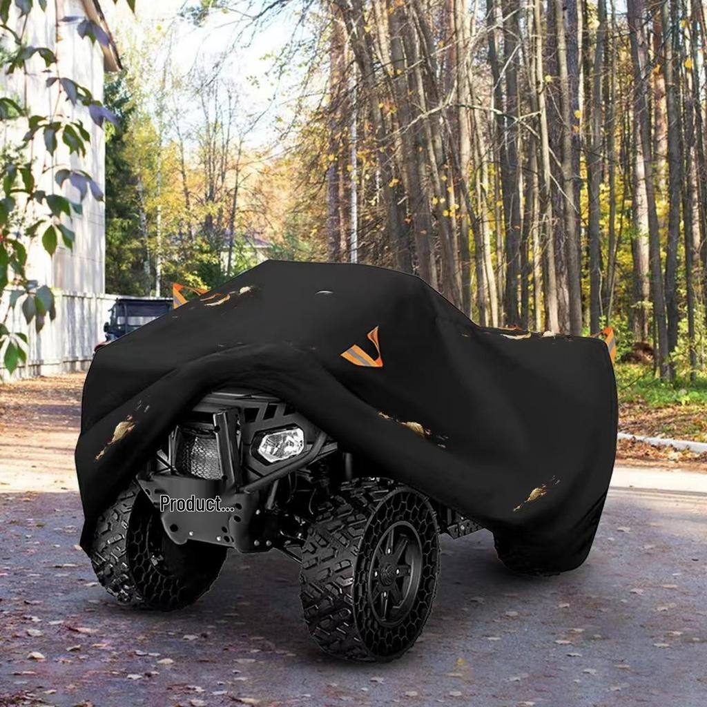 Waterproof UV Protective ATV Cover for Outdoor Use - Black Dustproof Beach Buggy Cover