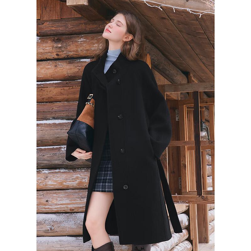 Betu Women's 100% Wool Loose Fit Long Coat