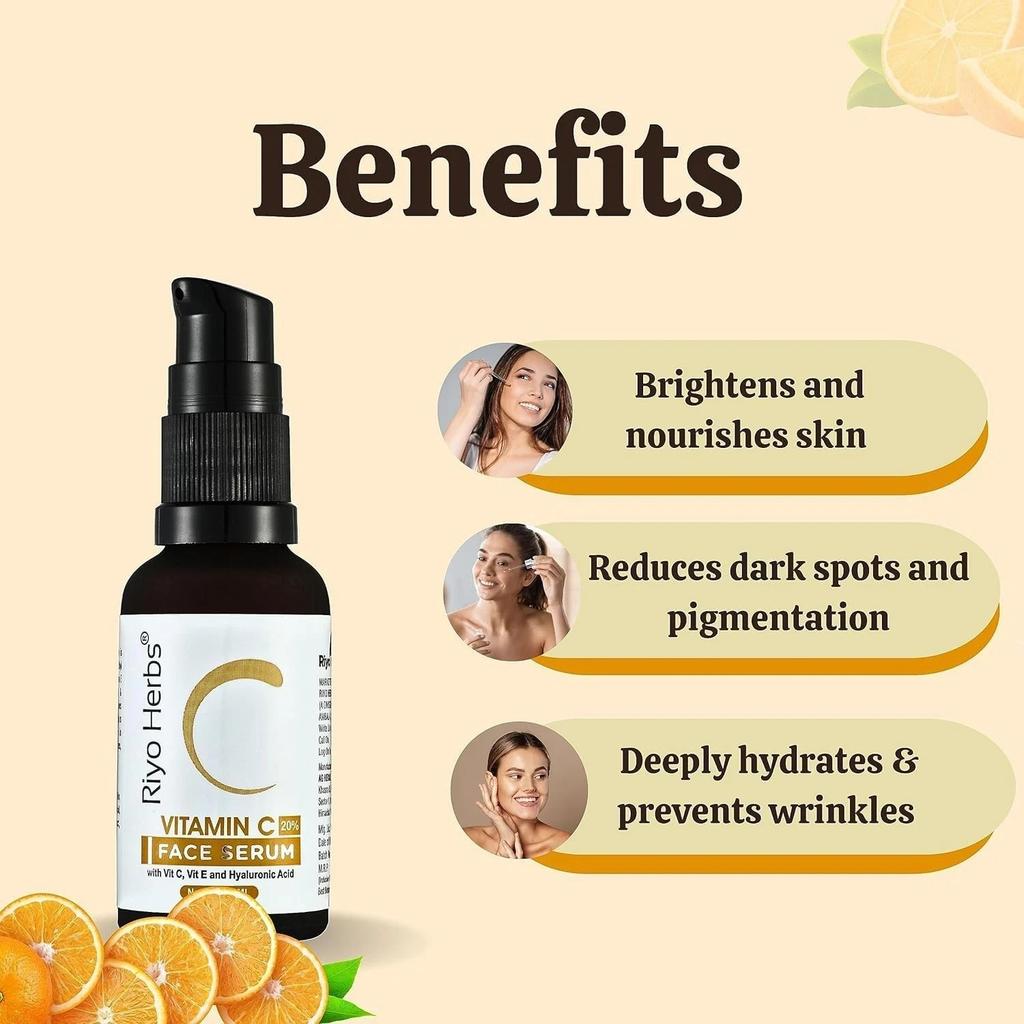 Riyo Herbs C Vitamini Yüz Serumu Tüm Cilt Tipleri İçin 30ml