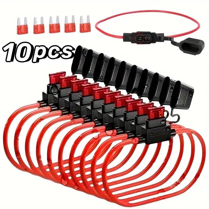 5/10Pcs 14AWG Car Mini Fuse Box Blade Type In Line Fuse Holder Waterproof for 2V 30A Car Motorcycles Wire Cutoff Switch Socket
