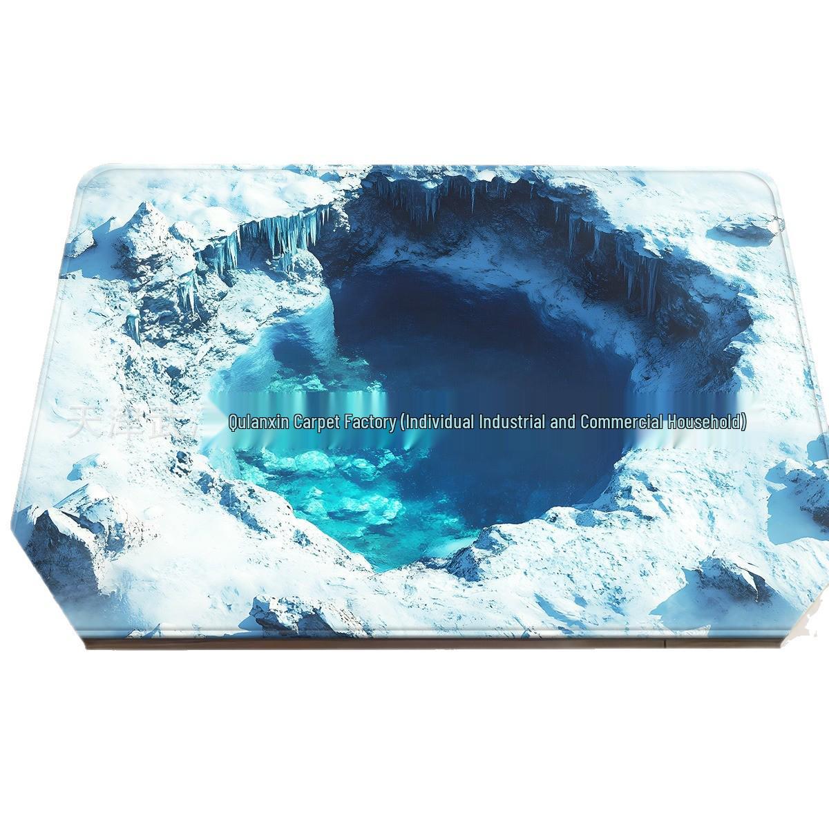 Temu Ocean-Themed Bathroom Floor Mat - Hot Selling Entry Door Decoration 40x60cm Crystal Velvet