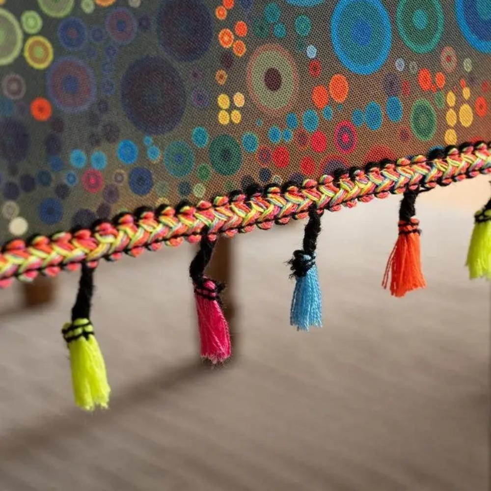 Durable Waterproof Color Printed Tablecloth Anti-fouling with Tassel Table Linen Scratch Resistant Table Cover Restaurant